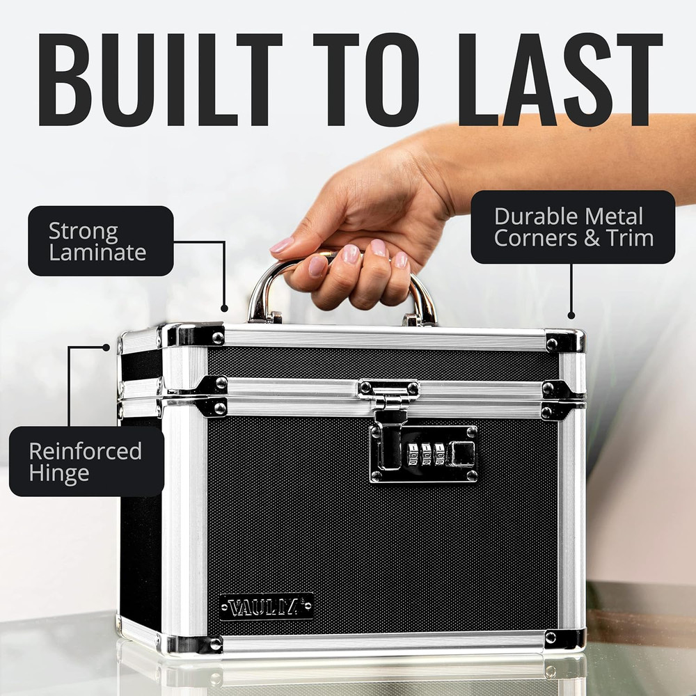 Secure Security Lock Boxes - Safe Combination Lock Box, Storage for Docu