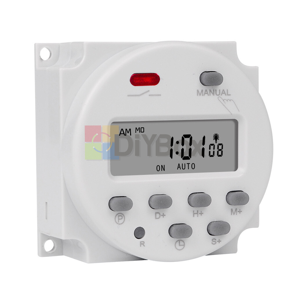 DC12/24V AC110V/220V Timer Switch Digital LCD Programmable Control Time Relay