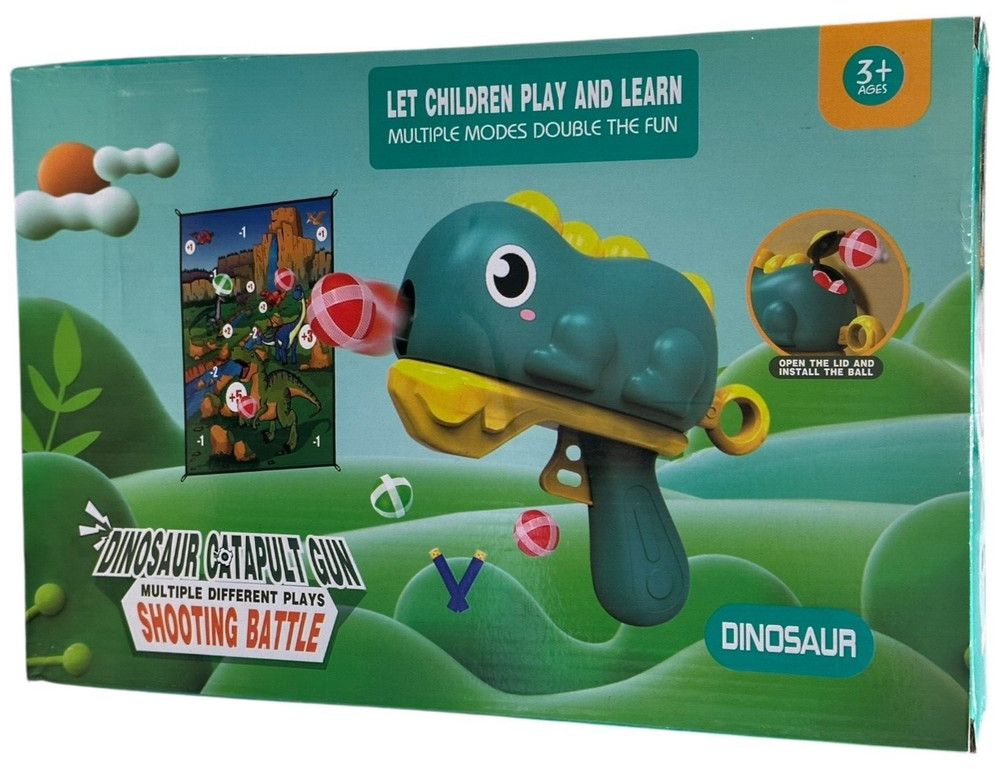 Dinosaur Catapult Gun, Shooting Battles, Multiple Modes, Ages 3+