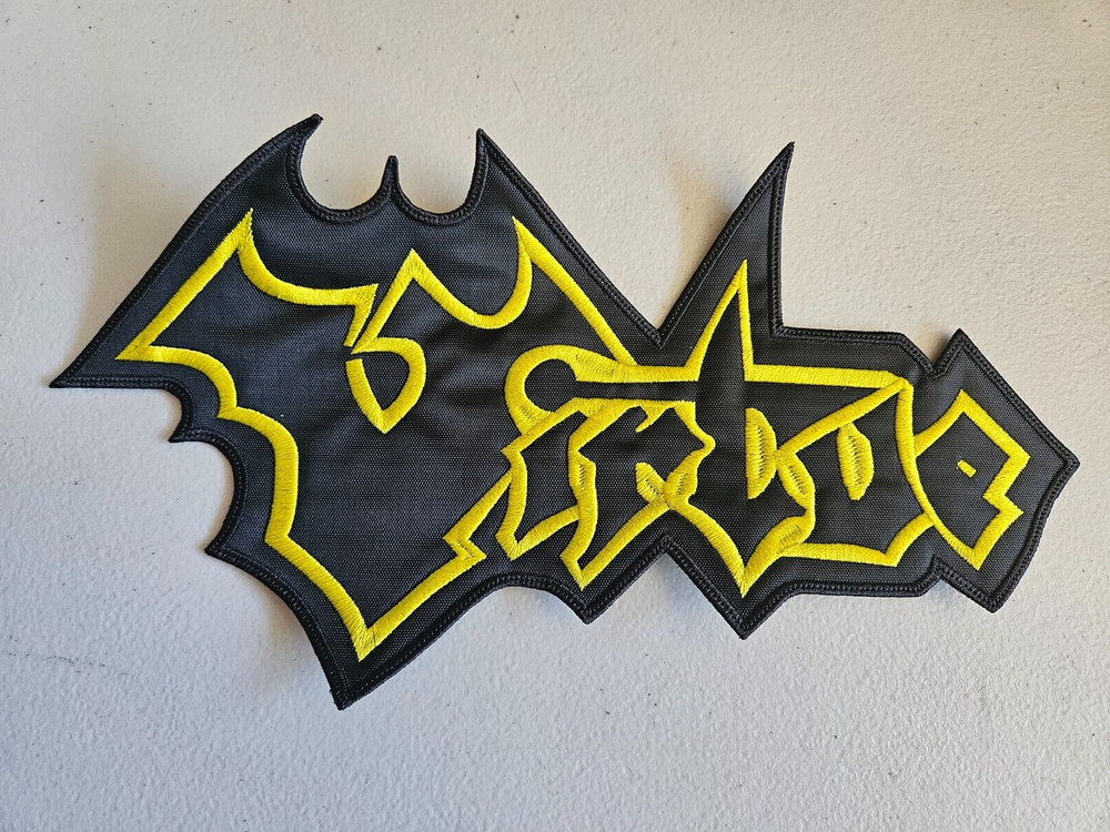 VIRTUE, SEW ON YELLOW EMBROIDERED LARGE BACK PATCH