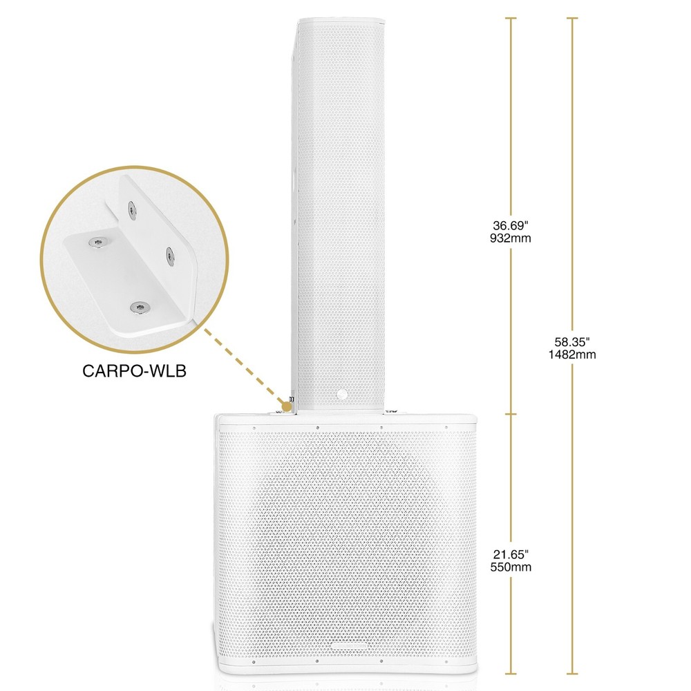 Sound Town Powered Column Line Array System, 1x18" Sub, 1xColumn PS-18SWK8WPW