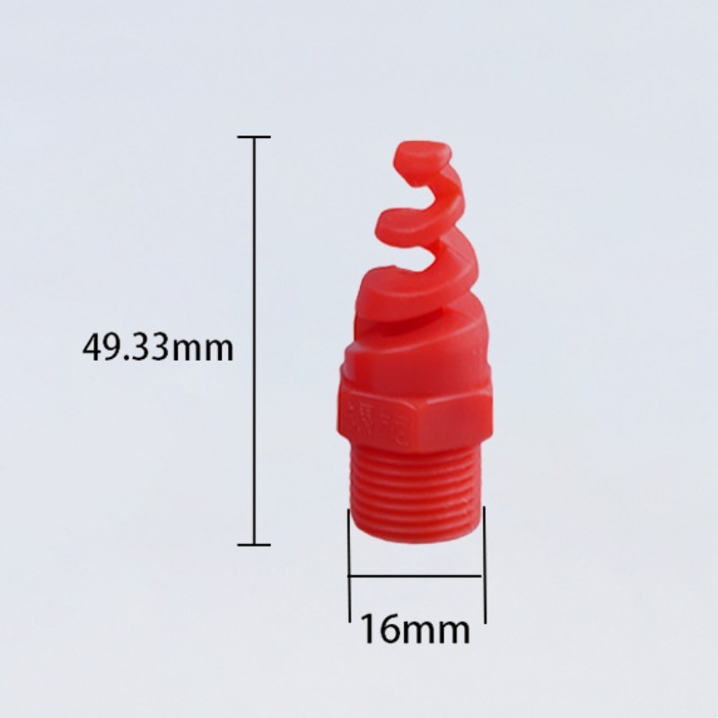 Spiral Cone Atomization Nozzle, 3/8 PP Sprinkler , 10Pcs Red