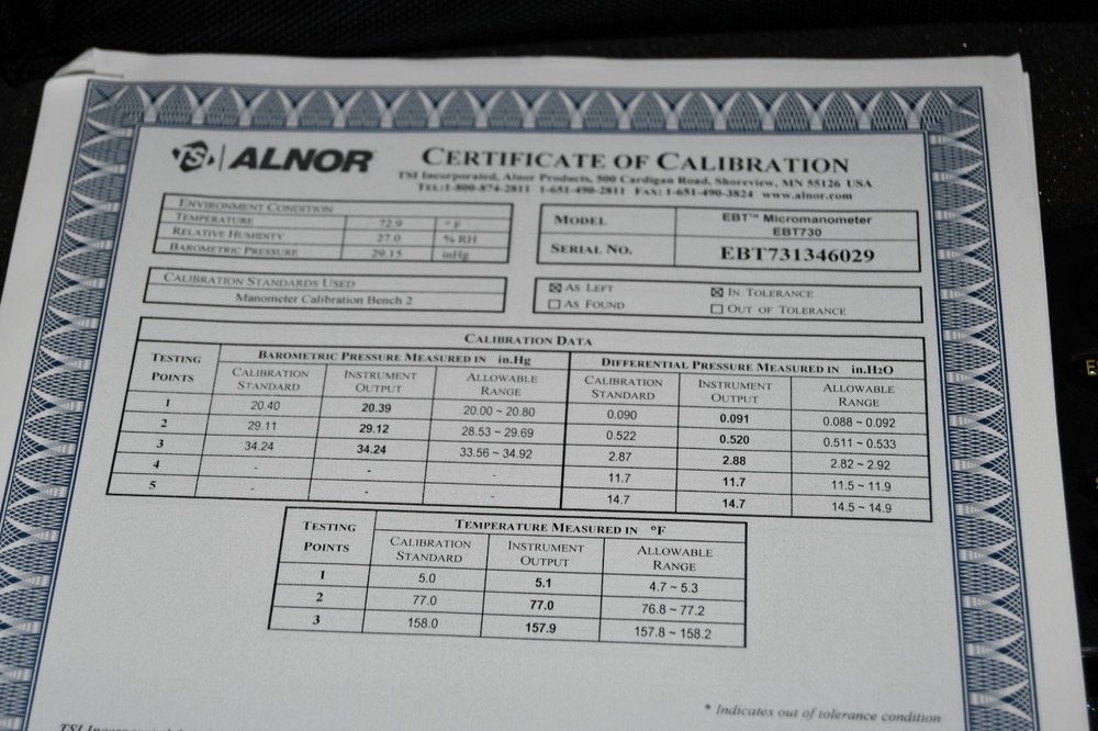 ^ TSI Alnor Balometer EBT721 #X6495