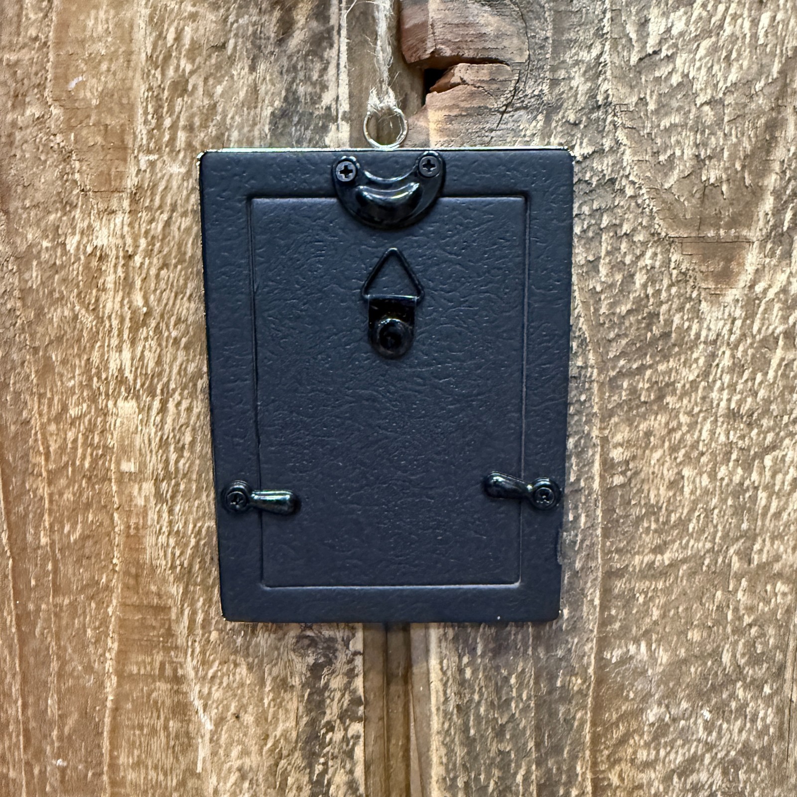 POTTERY BARN 2025 DATED ENAMEL FRAME ORNAMENT RECTANGLE 3 X 4" ~ RED CHRISTMAS