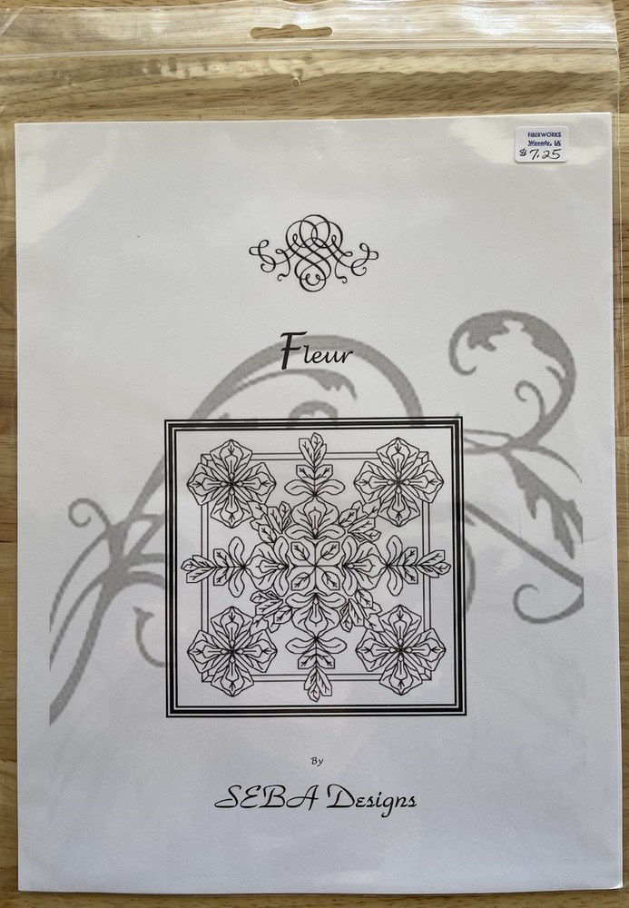 SEBA Designs FLEUR Blackwork Needlepoint Chart Pattern