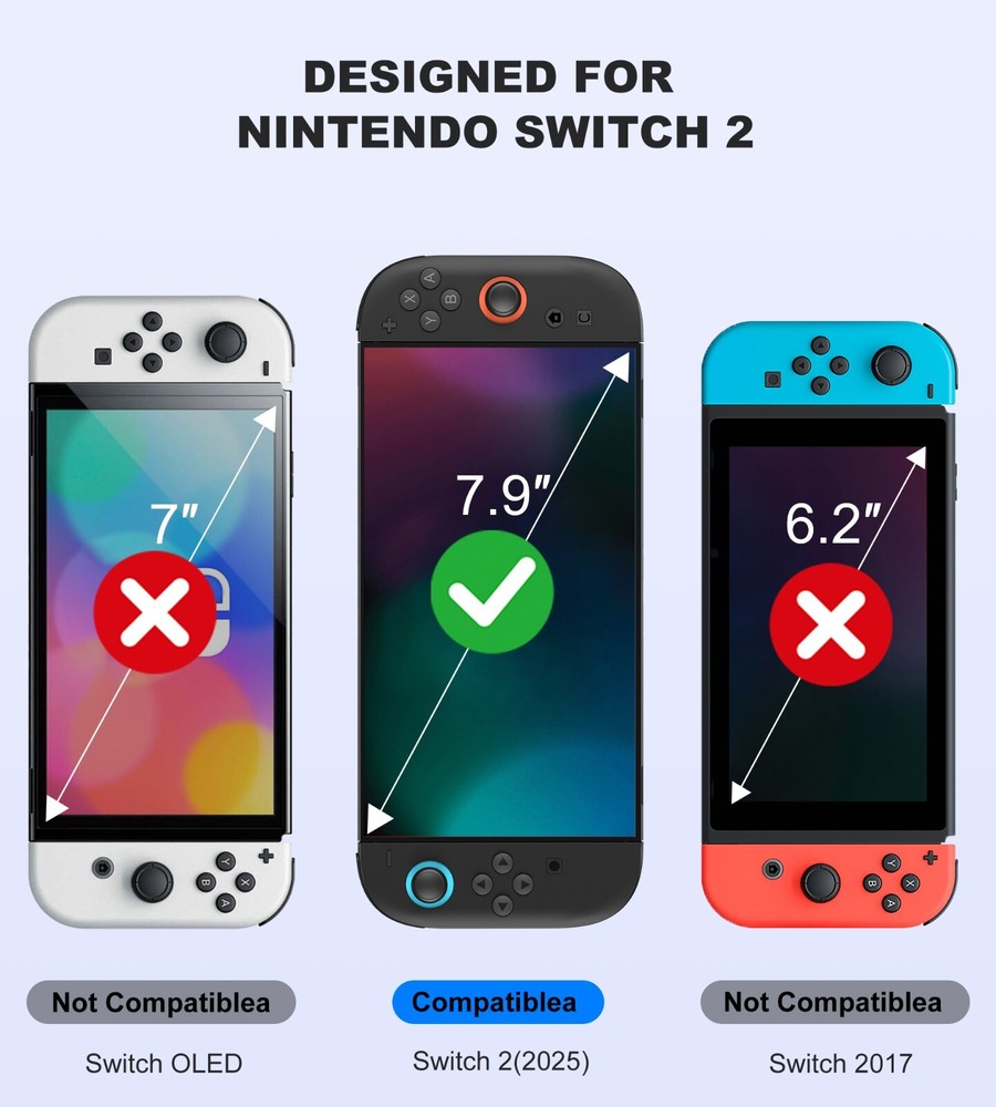 HD Clear Screen Protector Tempered Glass For Nintendo Switch 2 (2025) Console