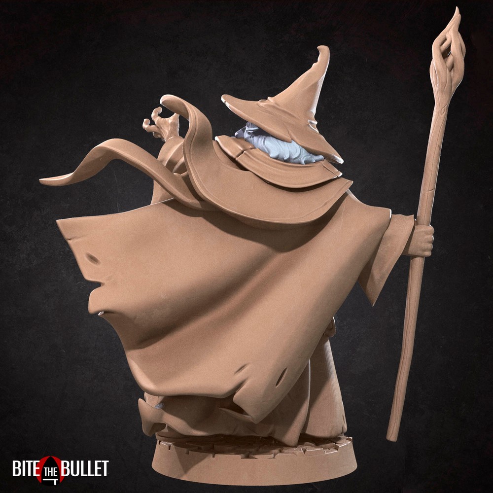 Human Wizard / Mage - Bite the Bullet - Dungeons and Dragons