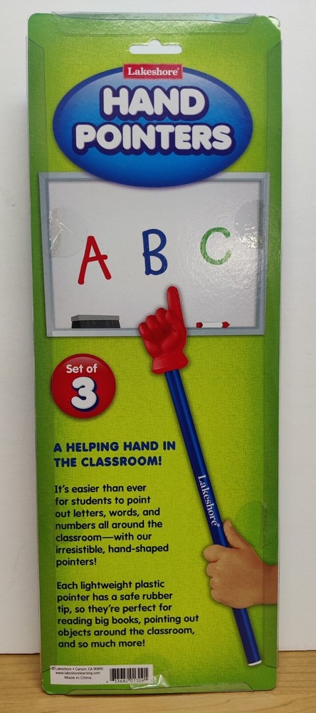 Brand New Learning Resources Hand Pointers Set Of 3