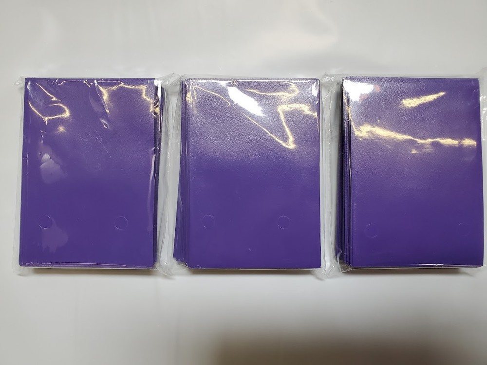 Deck Protector Sleeves - Purple/Black (60-Pack) - 3 Counts