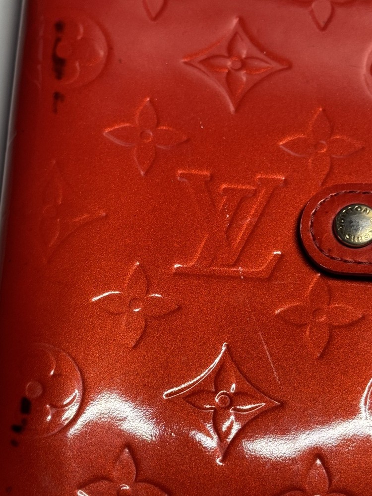 Authentic Louis Vuitton Red Vernis Agenda PM