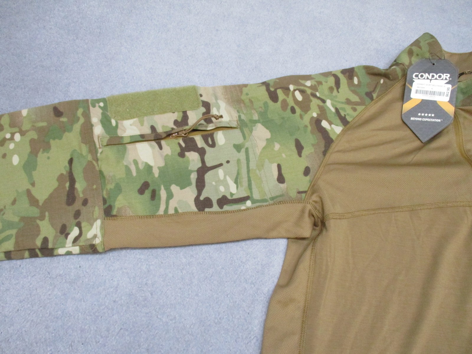 Condor Combat Shirt Multicam XL Long Sleeve 1/4 Zip Tactical Uniform Top