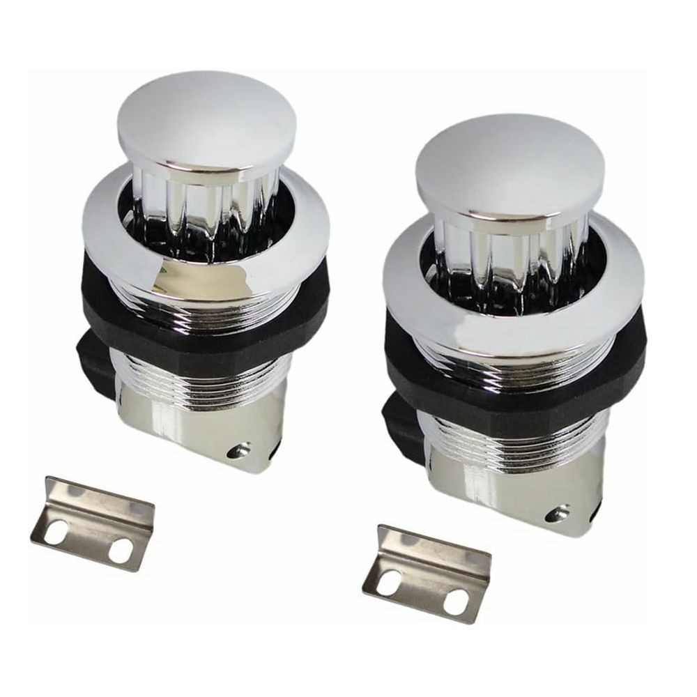 2x Push Button Latch for Perpendicular Door Configurations Knob Store Flush C715