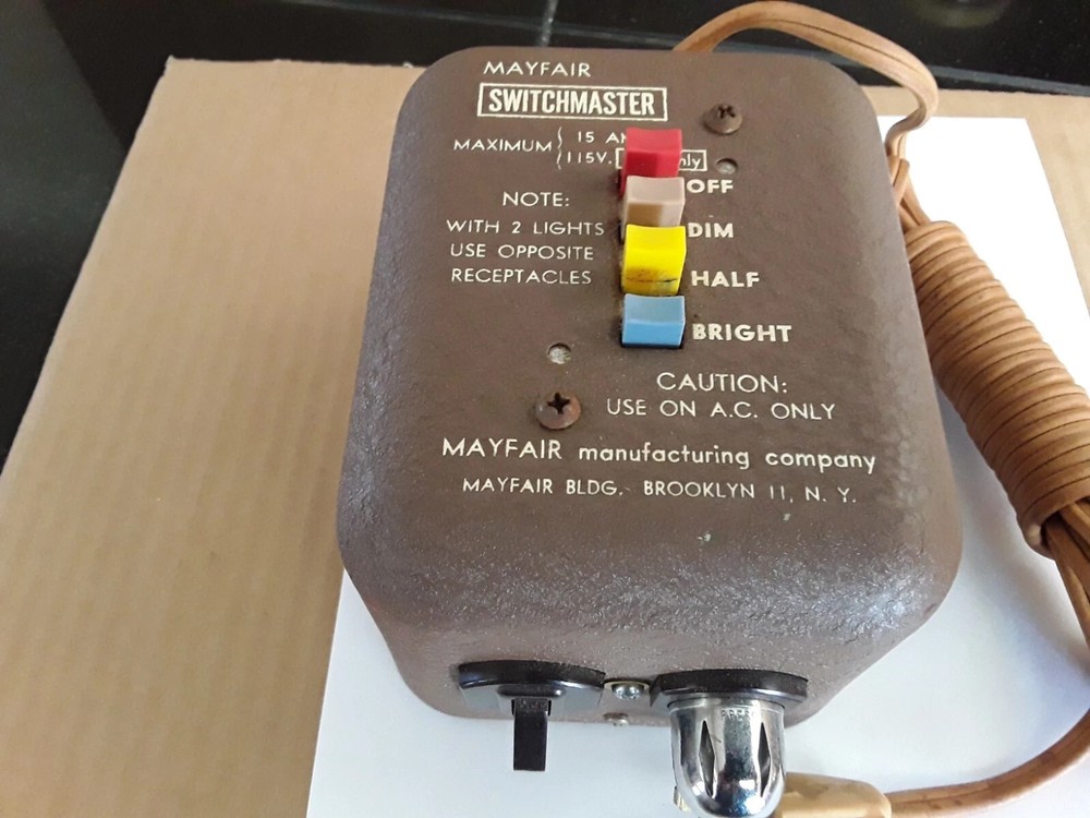 Mayfair Vintage Cinematography Lighting Switchmaster 3 Settings Dim/Half/Bright