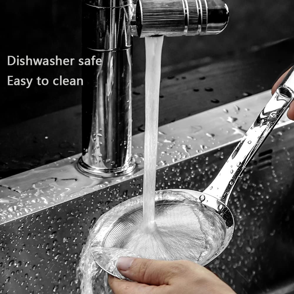 Stainless Steel Fat Skimmer Spoon – Ultra-Fine Mesh Filter Scoop for Kitchen