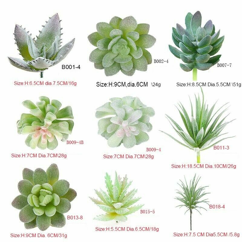 Artificial Color Succulent Plants Unpotted Fake Lotus Plant Home Decor 18 Pcs/PK