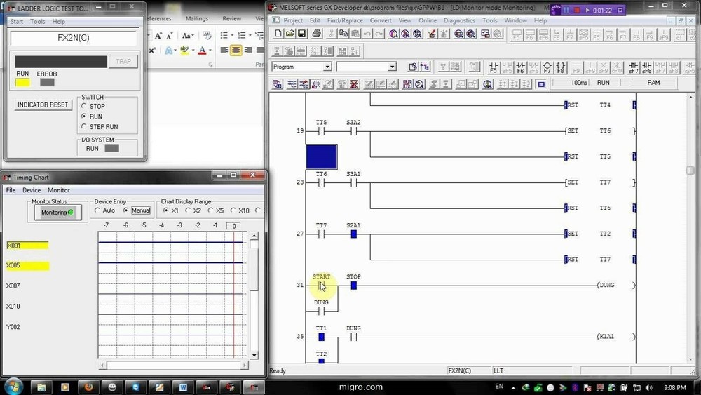 GX DEV Ladder Logic Migro 890U Programming Developer Software for FX, Q, L PLC