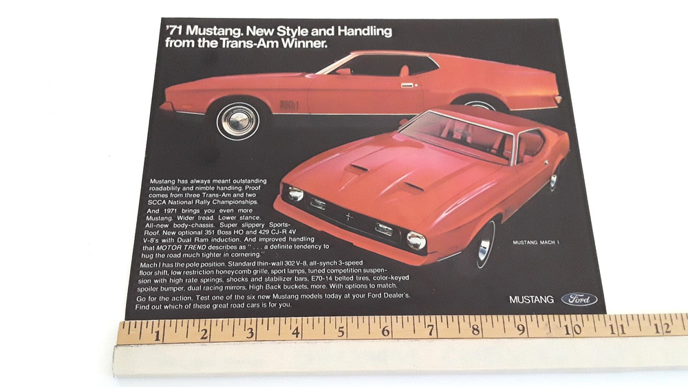 1971 MUSTANG ORIGINAL 1971 AD