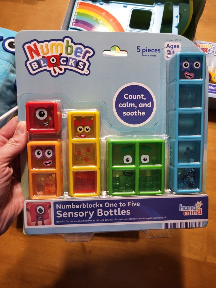 LOT 5 Number Blocks Sing Along MathLink Sensory Vehicles Counting Math Bus Set