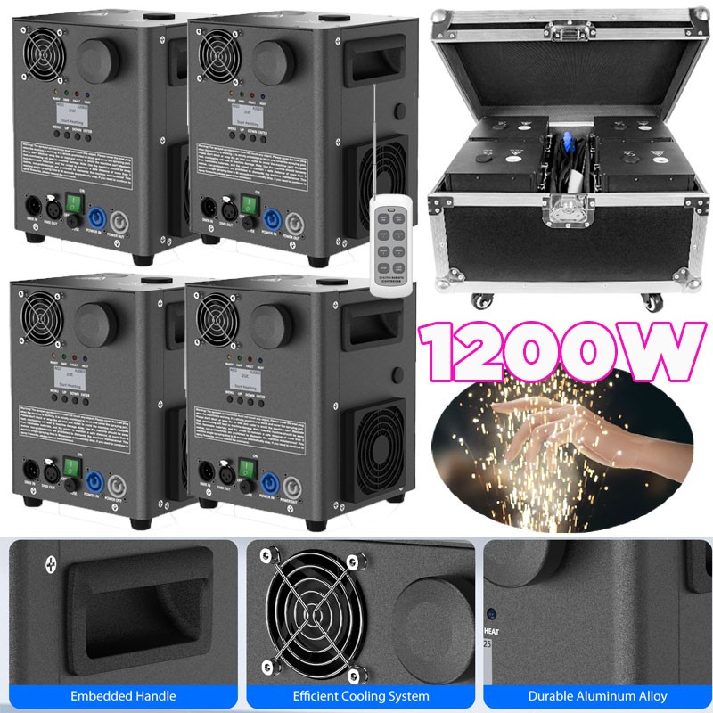 1200W Cold Spark Machine Party Stage Sparkle DJ Party Show With Flight Case