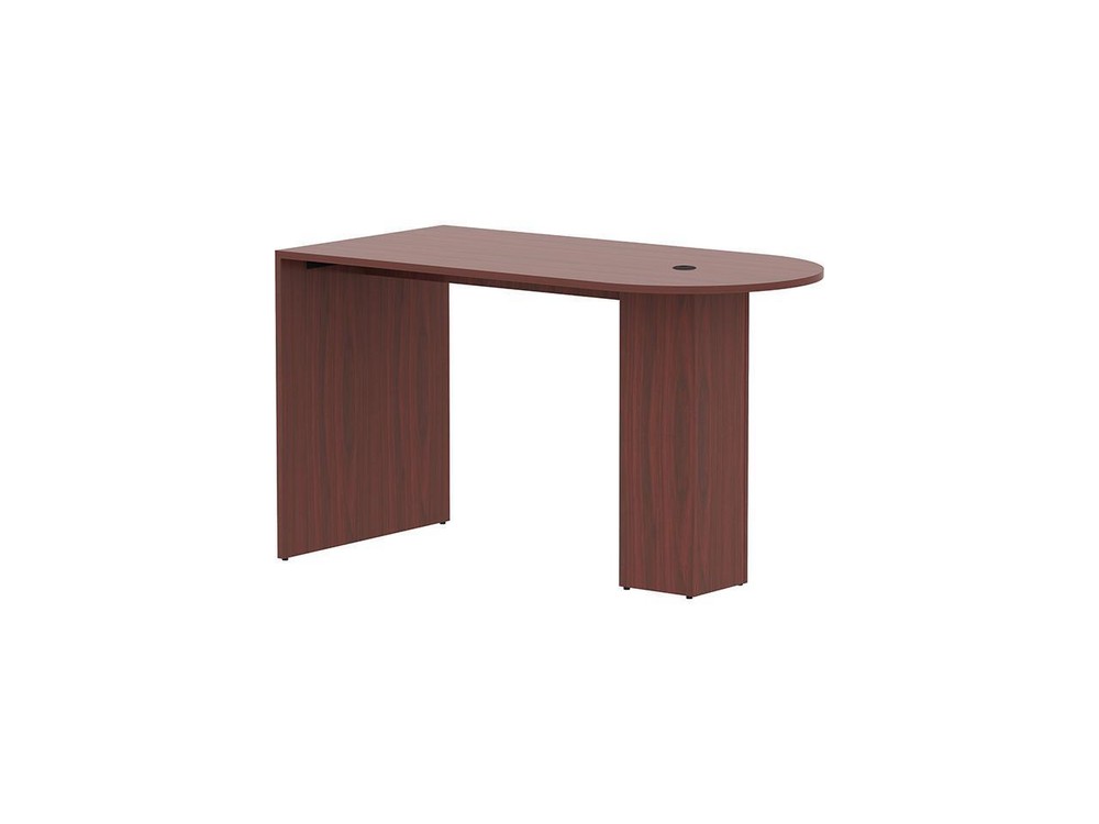 Lorell 69544 Essentials Laminate Peninsula Cafe Table
