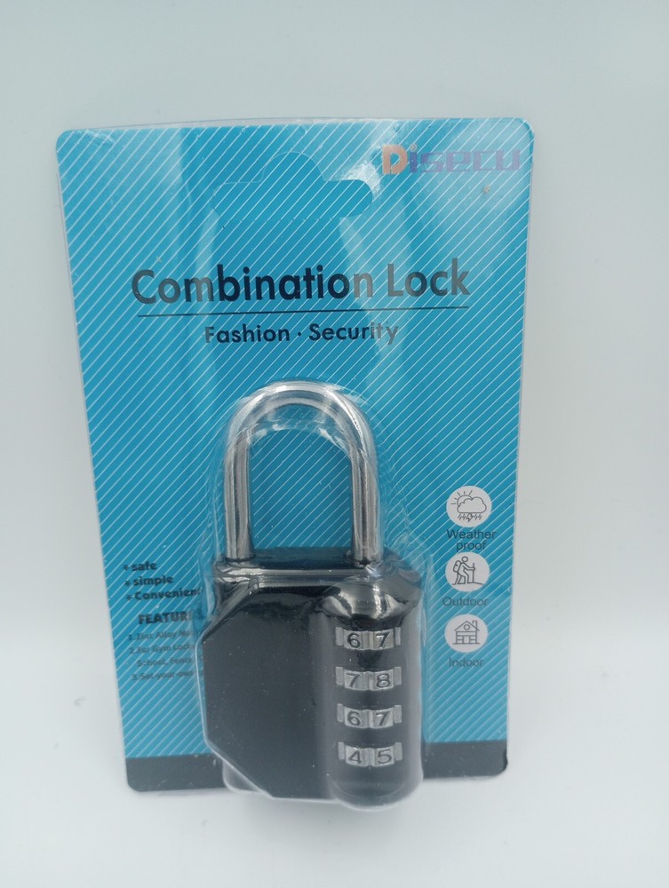 Disecu Combination Lock 4 Digit Black