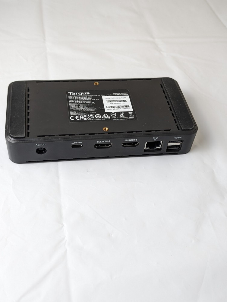 Targus USB Dual 4k Docking Station 65w Dock 310