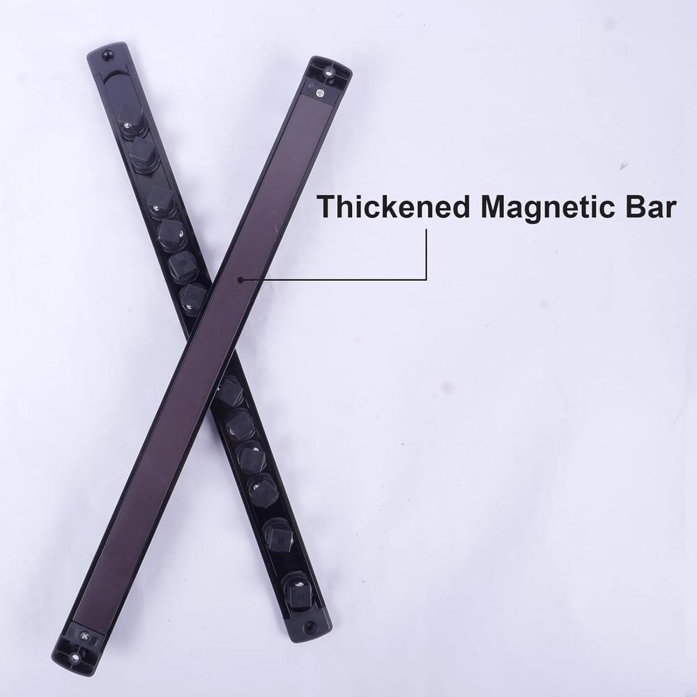 Magnetic Socket Holder Organizer Set:3/8-Inch Drive Socket Trays Socket, 360° S
