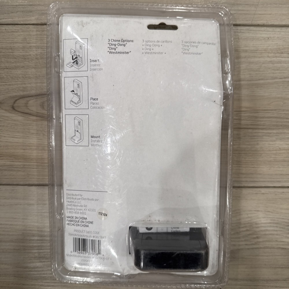 Style Selections Wireless Black/Gray Doorbell 150-ft Range