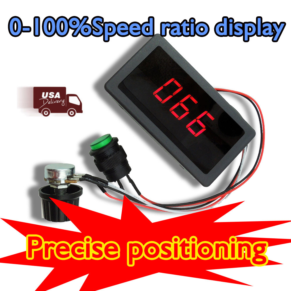 DC 6V 12V 24V 30V Max 8A Digital Display PWM DC Motor Speed Controller Switch