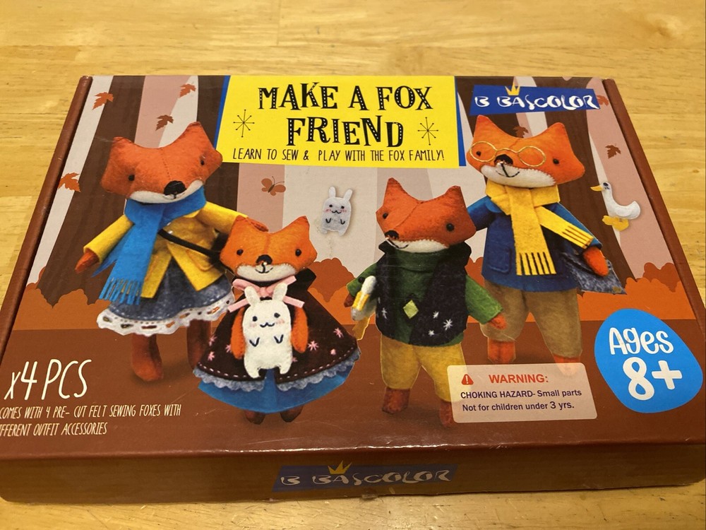 Make A Fox Friend Fox Family Learn To See Kit Open Box Project Started