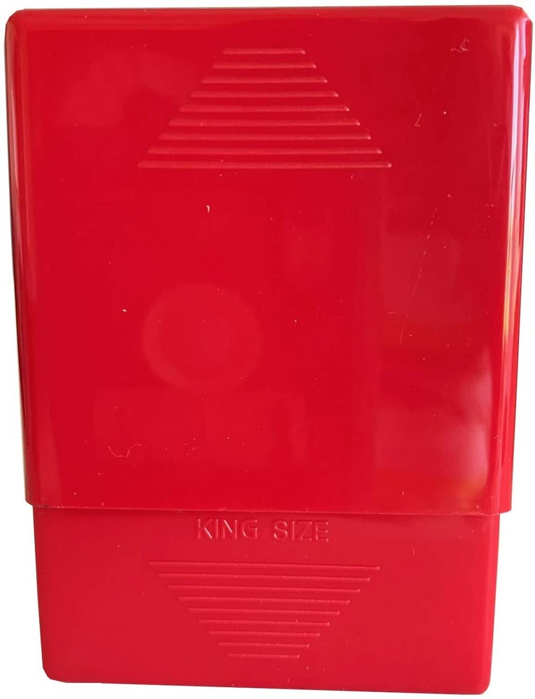 Red Crush-Proof Plastic 2 Piece Cigarette Case For King & 100s - 3203