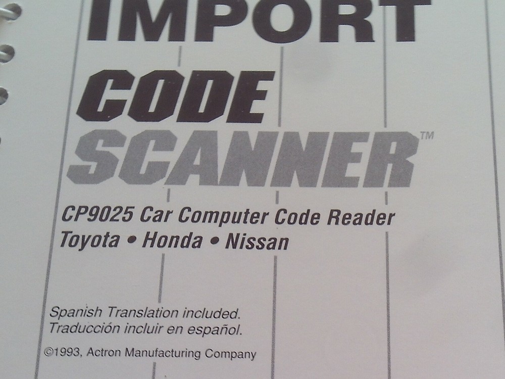 SUNPRO IMPORT CODE SCANNER COMPUTER CODE READERTOYOTA, HONDA, NISSAN CP9025
