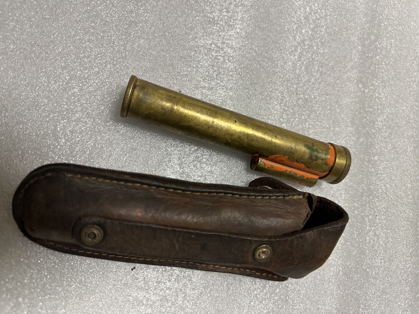 Vintage Leupold or Kueffel & Esser Hand Held Bubble Level Surveyor Scope w/Case