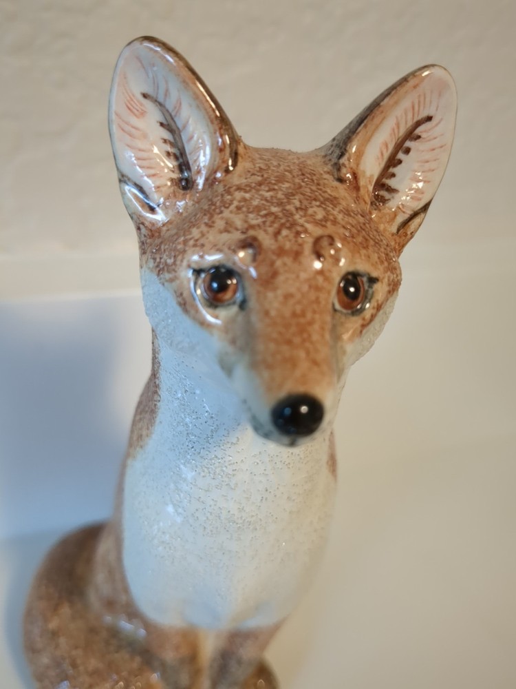 Miranda C. Smith Signed Ceramic Fox Figurine Made In England