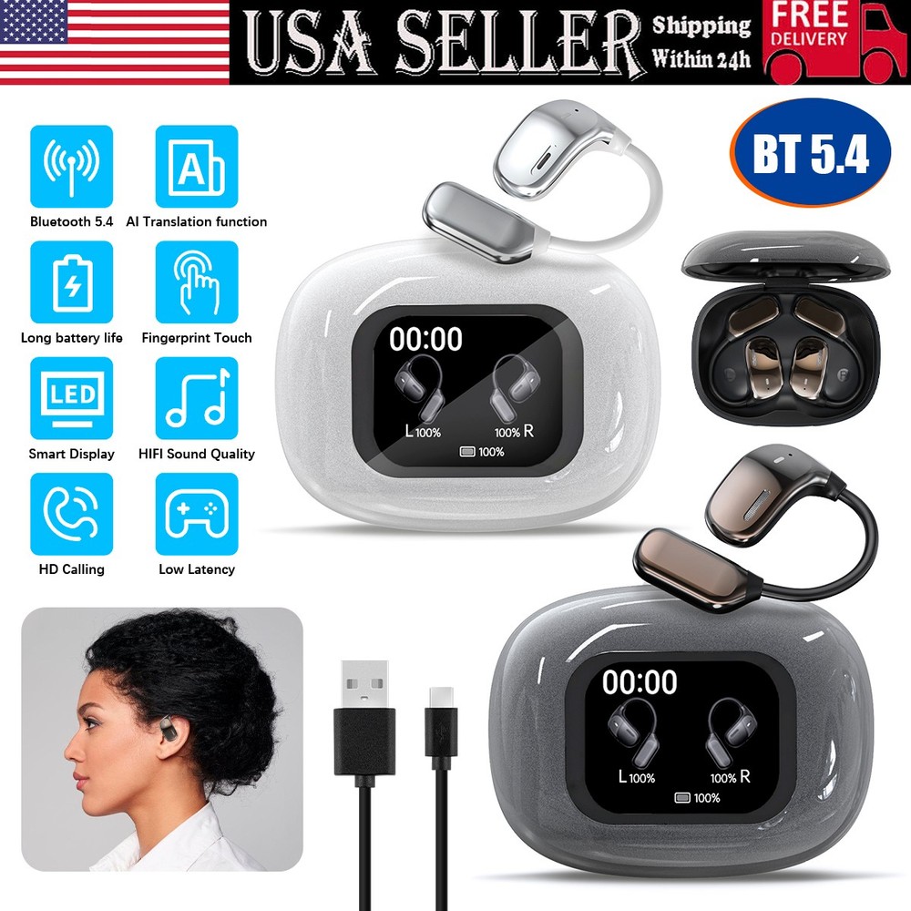 144+ Language Translator Earbuds Bluetooth Two-Way Real Time Smart Translation~)