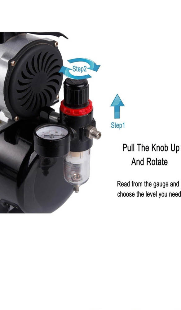 Timbertech Airbrush Single- Piston All Free Mini Compressor