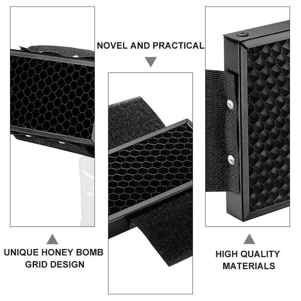Portable Flash Spot Filter Honeycomb Grid Softbox Reflector for Flash