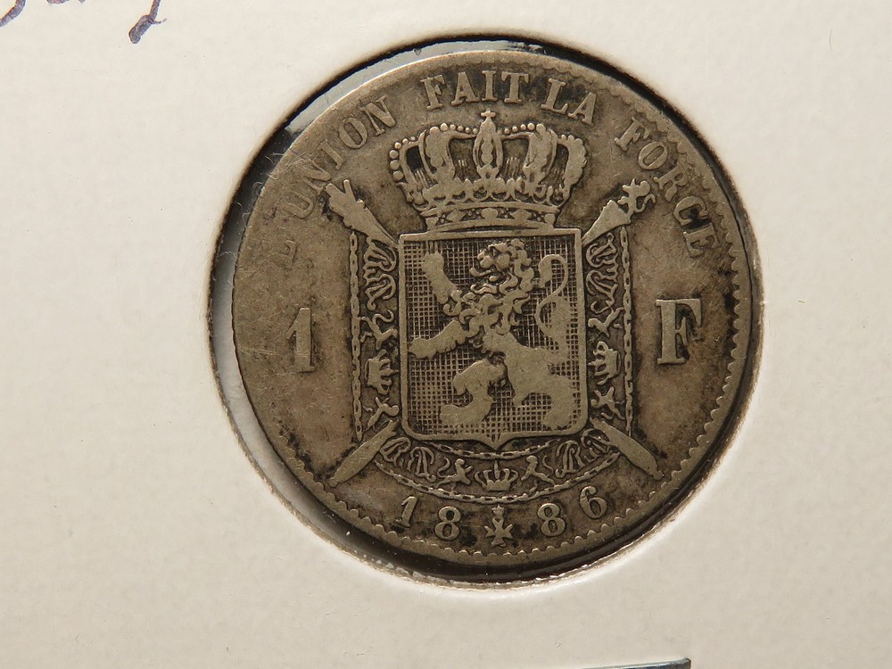 1886 Belgium 1 Franc