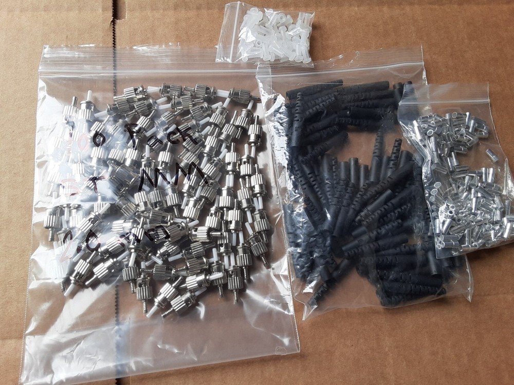 100 Pack ST   Simplex  Multi mode Fiber optic 2mm    Connector