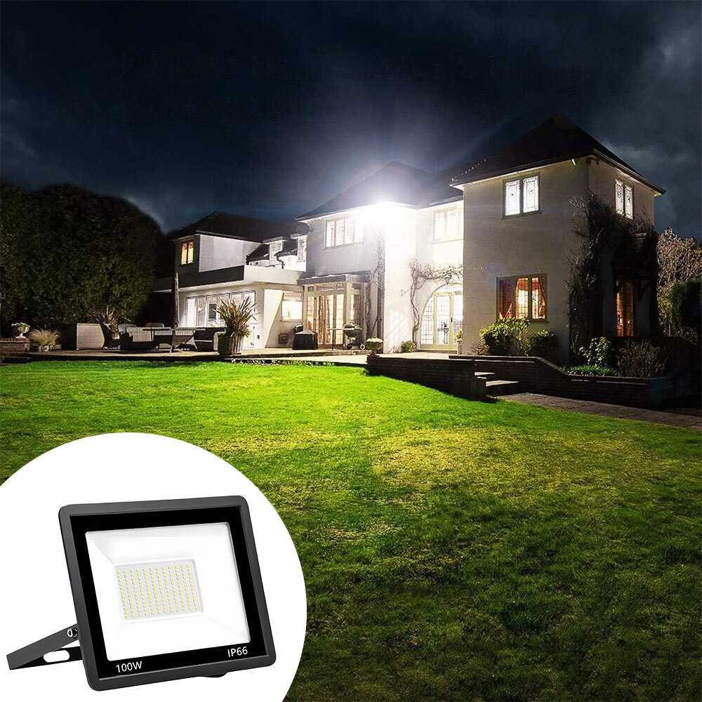 100W LED Flood Light Outdoor Garden Lamp Yard Security Landscape Spotlight IP66'
