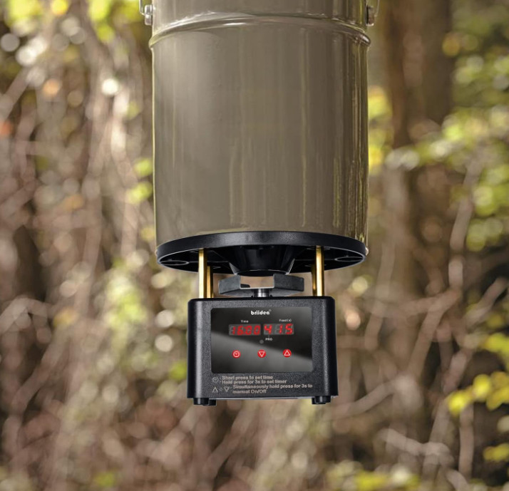 Deer Feeder Timer Kit All-in-One Motor with Programmable Digital Timer Black