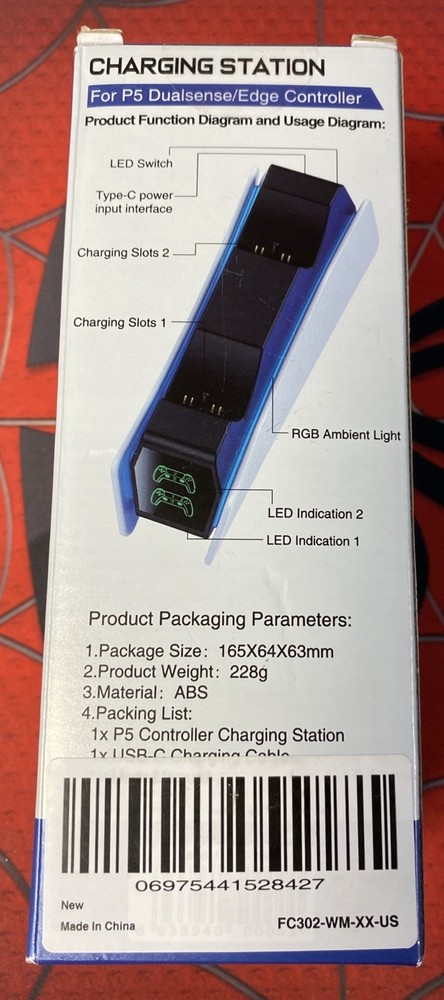 Fast Charging Station for P5 DualSense Edge Controller - White