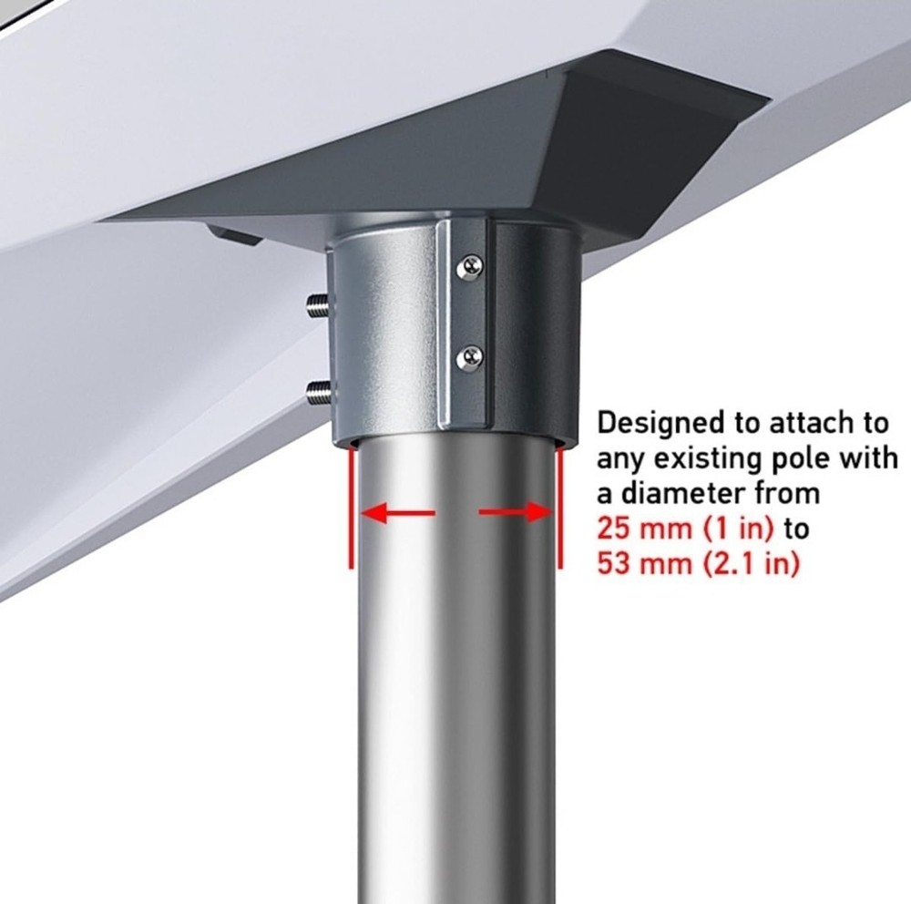 Starlink Gen 3 Pipe Adapter – Pole Mount Adapter Mounting Kit, Compatible