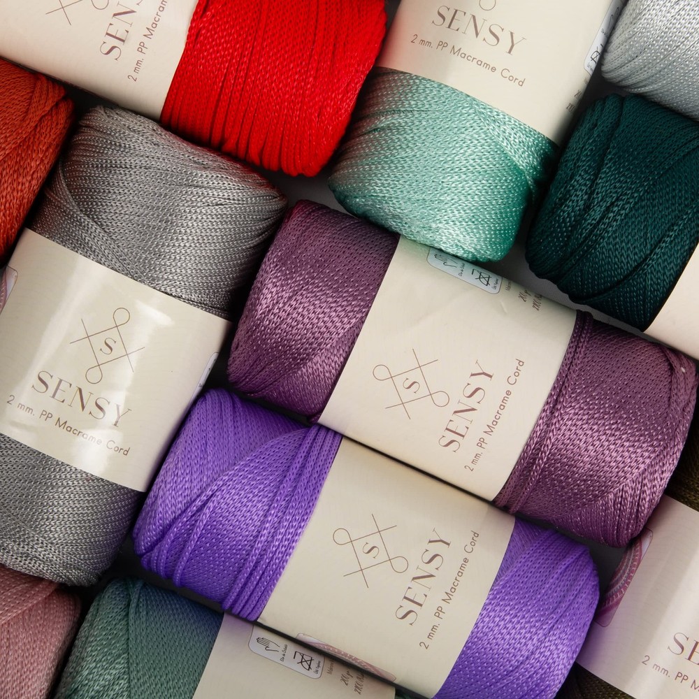 Sensy Premium 2mm 251 Yards Polyester Rope 100% Polypropylene Macrame Ecru