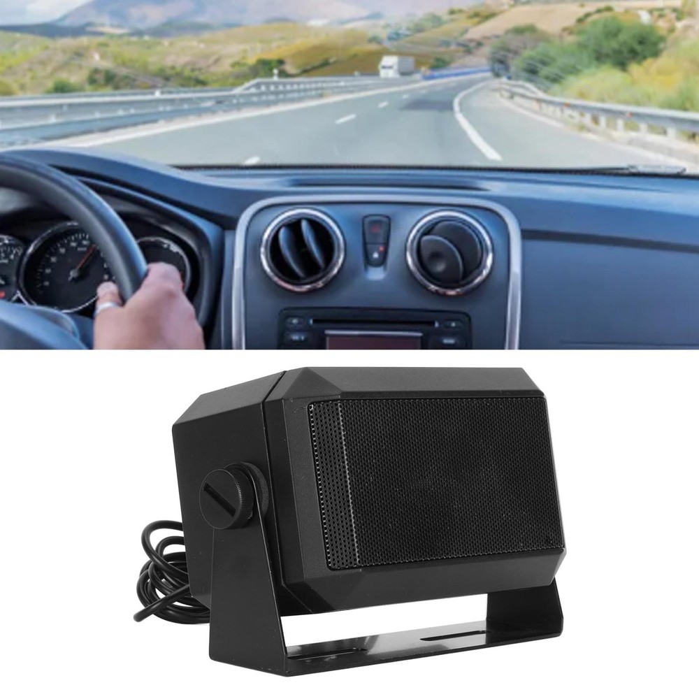 Professional Rectangular 3.5mm Plug 5W CB External Speaker For Car Radio New