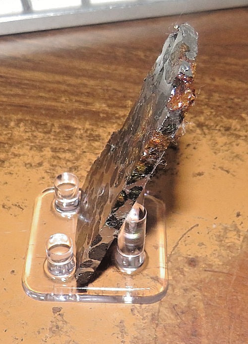 30 gm SERICHO pallasite Meteorite slice translucent from Kenya std olivine JAL