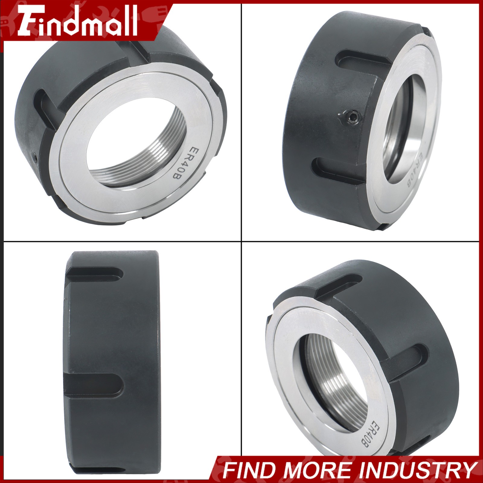 Findmall Precision ER40 Ball Bearing Collet Nut for CNC Tool Holder