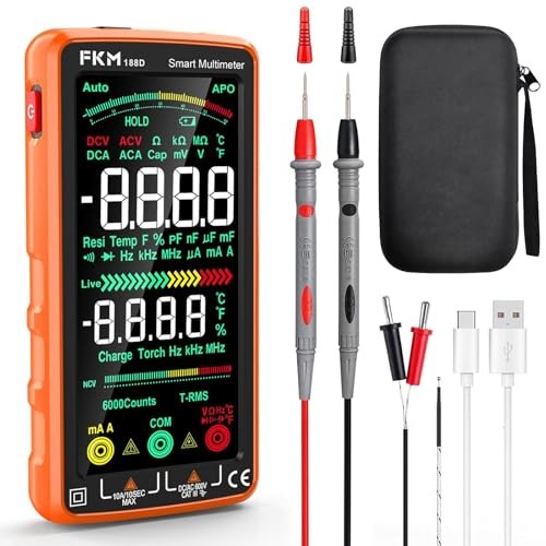 Pro Digital Multimeter Tester TRMS Digital Multimeter（5" Backlit Color Screen）
