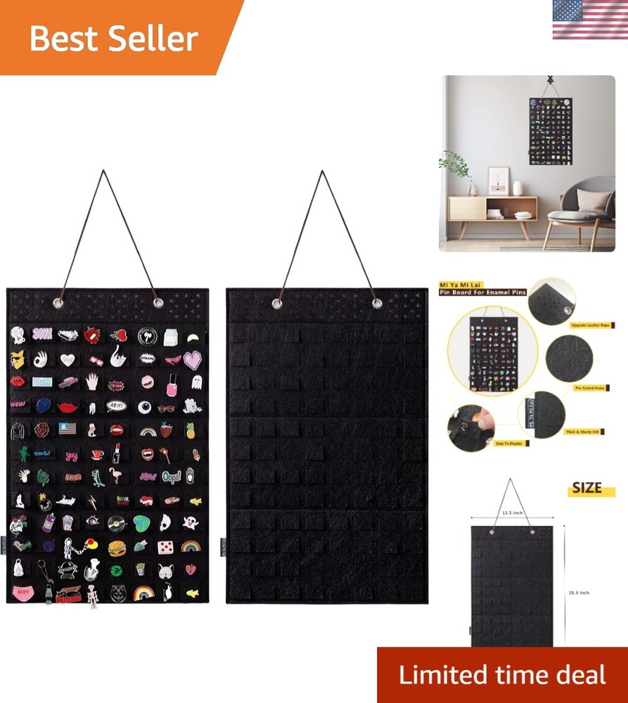 Thick and Sturdy Enamel Pin Display Case – Wall-Mount Design for Easy Access