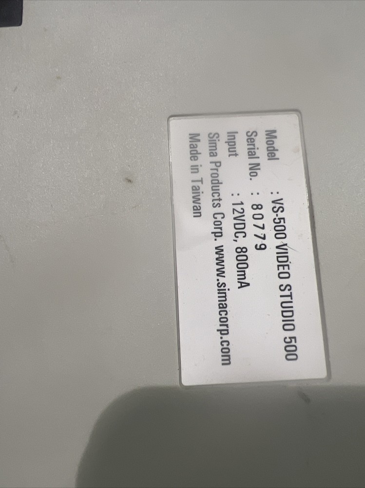 SIMA VIDEO STUDIO VS-500 STEREO VIDEO TILTER & PROCESSOR